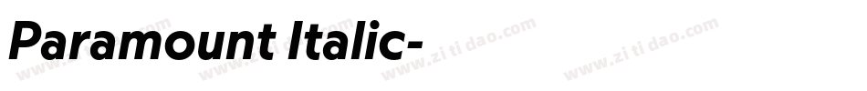 Paramount Italic字体转换